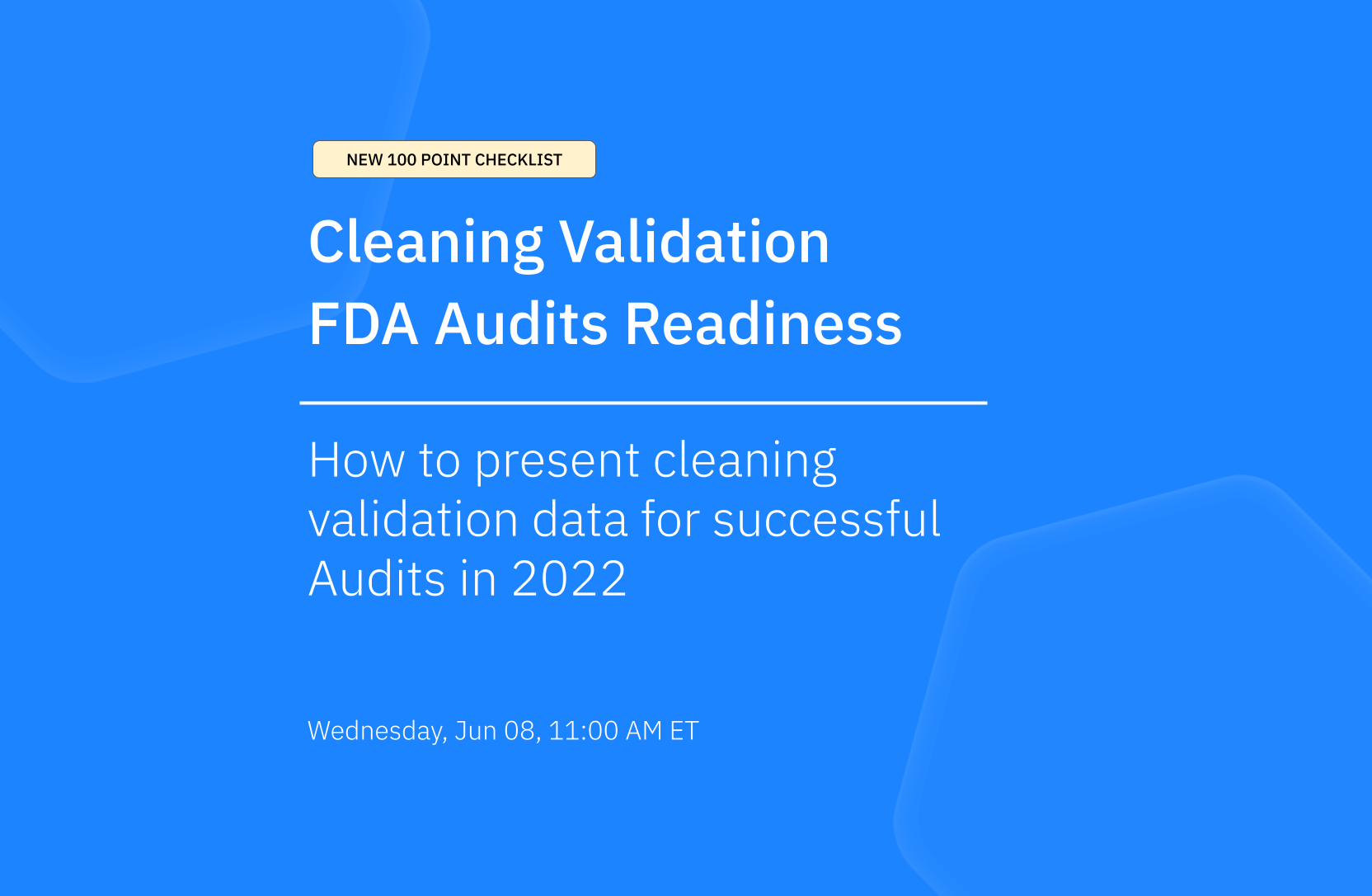 Cleaning Validation FDA Audit Readiness